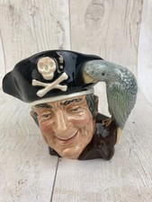 Vintage Royal Doulton Long John Silver Pirate & Parrot 4'' Toby Jug / Mug 1951