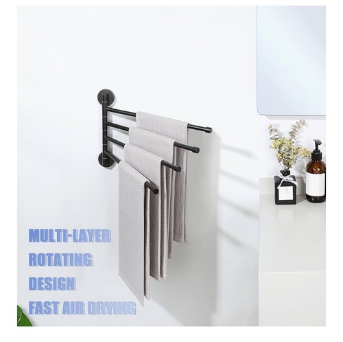 Mooche swivel towel rail - swivel, black
