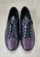 Hotter Dew Comfort Concept Navy & Purple Leather Lace-up Shoes UK 7.5