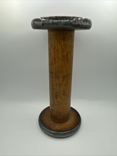 Vtg wooden industrial spool - vtg, w/