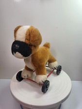 Merrythought Boxer Dog Large Rare dog on wheels Circa 1957 size 41 x 48 cm