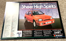 SUZUKI SWIFT 1.3 GTI - FRAMEABLE ART COLLECTIBLE ORIGINAL CLASSIC CAR ADVERT