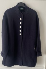 Geiger PURE NEW WOOL NAVY BLUE Jacket/coatigan Size 42 Uk18/20 MADE IN AUSTRIA