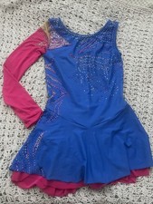 Figure Skating Competition Dress, Size Small, Handmade, Detailed rhinestones