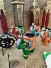 Hand Painted Wooden Elephant