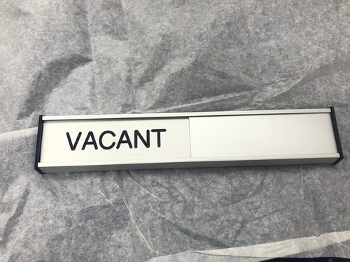 Vacant engaged sliding sign - vacant,