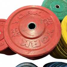 York Coloured Rubber Bumper Plates Sold as Pairs 