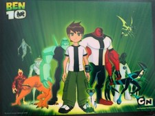 BEN 10 AND MATES    FLASHING T SHIRT  SOUND ACTIVATED  LED PANEL.   2Z. SEEVIDEO