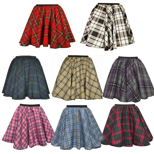 Girls circle tartan - girls, check