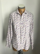 CHARLES TYRWHITT Blouse shirt womens UK 10 butterfly grey Orange purple