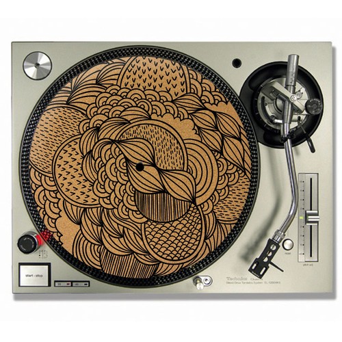 Pattern vinyl cork slipmats - slipmats, /