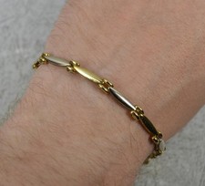 9 Carat Gold Two Tone 7" Long