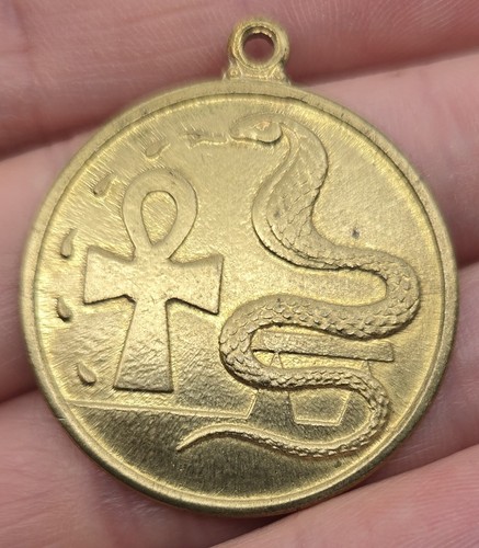 Egyptian ankh snake pendant - egyptian,