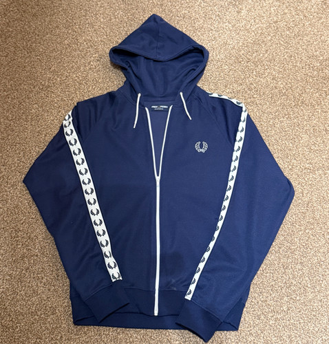 Fred perry tipped hoodie - perry, blue