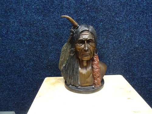 Large vintage bronze bust - bust, of