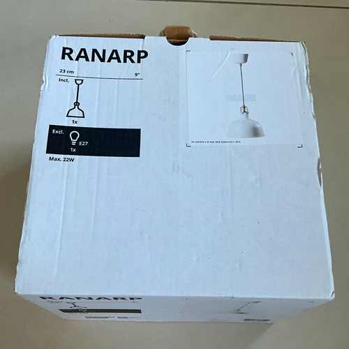 Ikea ranarp white pendant - white,