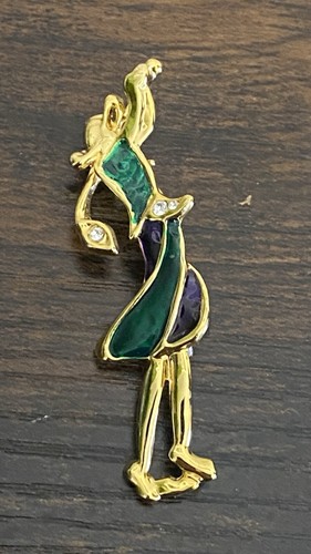 Golf brooch female - golf, of