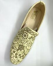 Indian Men's Handmade Mojari Khussa Style Shoe for (UK _6) Golden