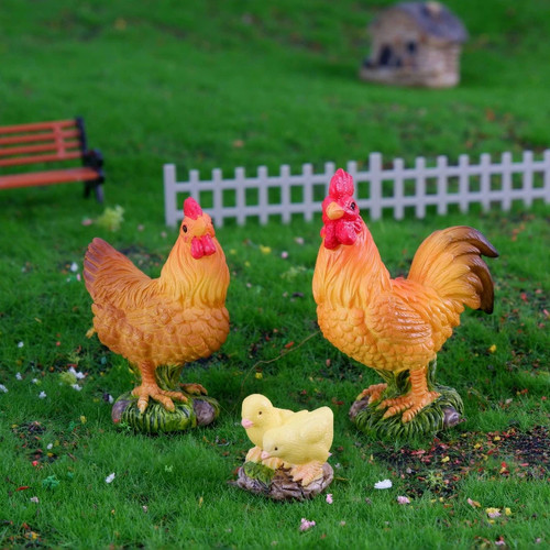 Rooster chicken figurines farm - rooster,