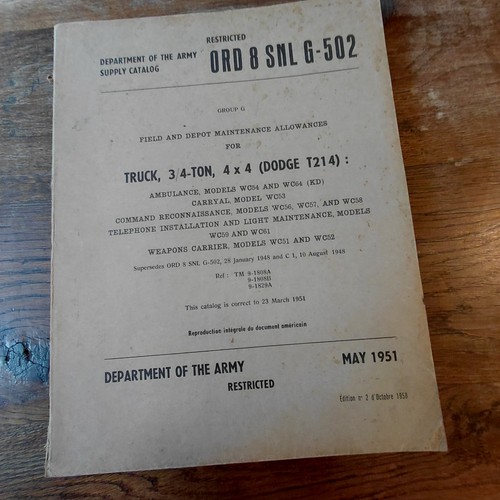Vintage army dodge t214 - us,