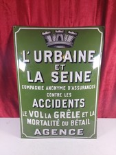 Vintage French Advertising Enamel Sign Death By Livestock Insurance 