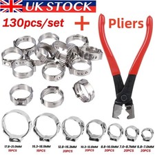 130x Single Ear Hose Clamps
