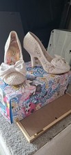 Irregular Choice Mal E Bow Lace Cream