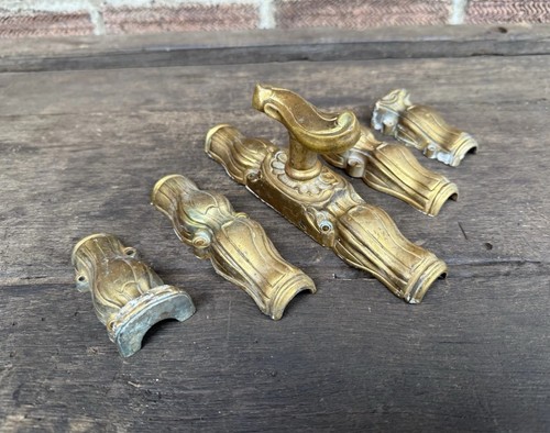 Antique brass french cremone - french,