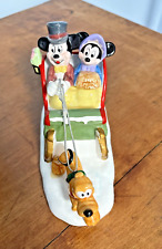 DISNEY Schmid Christmas Winter Wonderland Micky Minnie & Pluto Musical Sled Ride