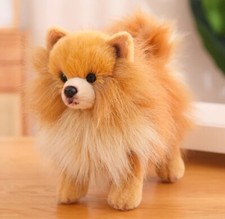9-inch Brown Pomeranian Dog Stuffed Animal Plush Toys Toddler Doll Kids Gifts