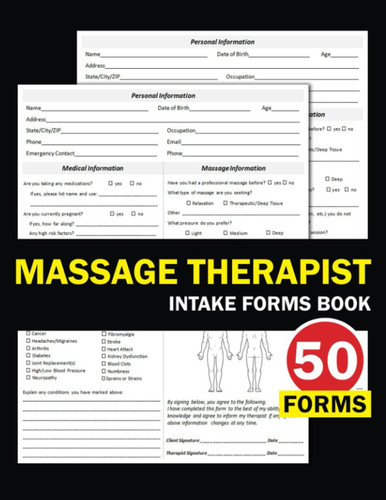 Massage therapist intake forms - therapist,