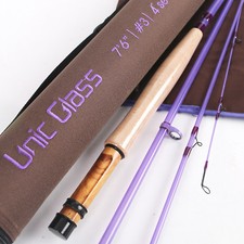 Maxcatch Unic Fiberglass Fly Fishing Rod 3/4/5wt Fast Action Carbon Glass Blank