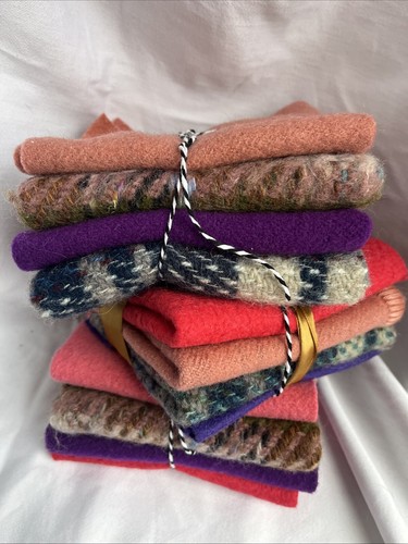 Vintage blanket felt - pieces,