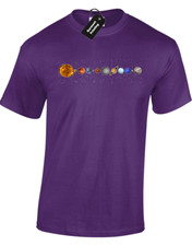 SOLAR SYSTEM MENS T-SHIRT SPACE ASTRONAUT ASTRONOMY MOON FAN GIFT (COL)