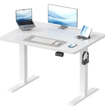 Electric Standing Desk 100x60cm Height Adjustable Desk, White