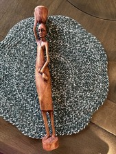 Hand Carved African Woman Wood