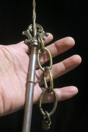 Brass spelter lamp - spelter,