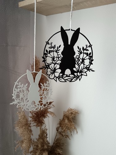 Printed floral bunny - floral,