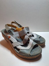 The Art Company Women's Leather Wedge Sandals Size 40 UK7