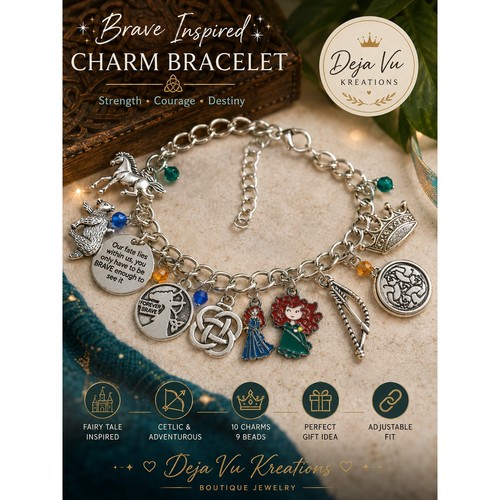 Brave inspired charm bracelet - inspired,