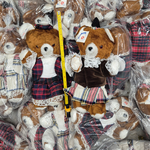 Job lot soft toys - x, tartan