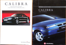 2 x CLASSIC VAUXHALL CALIBRA RED TOP / V6 CAR SALES BROCHURES TOURING CAR RACING