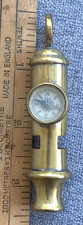 J Hudson's Brass Emca Boy Scout Working Compass Whistle from 1922 onwards