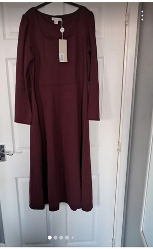 Finery burgundy long - burgundy, dress