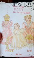 Vtg New Look Sewing Pattern 6357 Flower Girl Dresses Cut- Altogether All Sizes