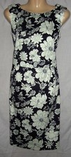 SIZE 14 SUPER SEXY BLUE X WHITE FLORAL SUMMER DRESS HARDLY WORN WOW!