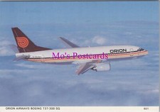 Aviation Postcard - Orion Airways Boeing 737-300 SQ Aeroplane RR20829