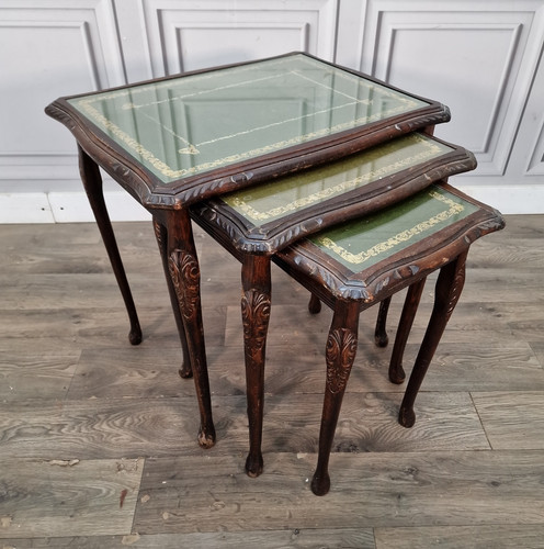 Vintage nest tables green - vintage,
