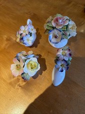 Four Vintage Porcelain Floral