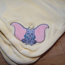 Dumbo Pram Blanket Yellow Disney Store Blankie Comforter Soother 